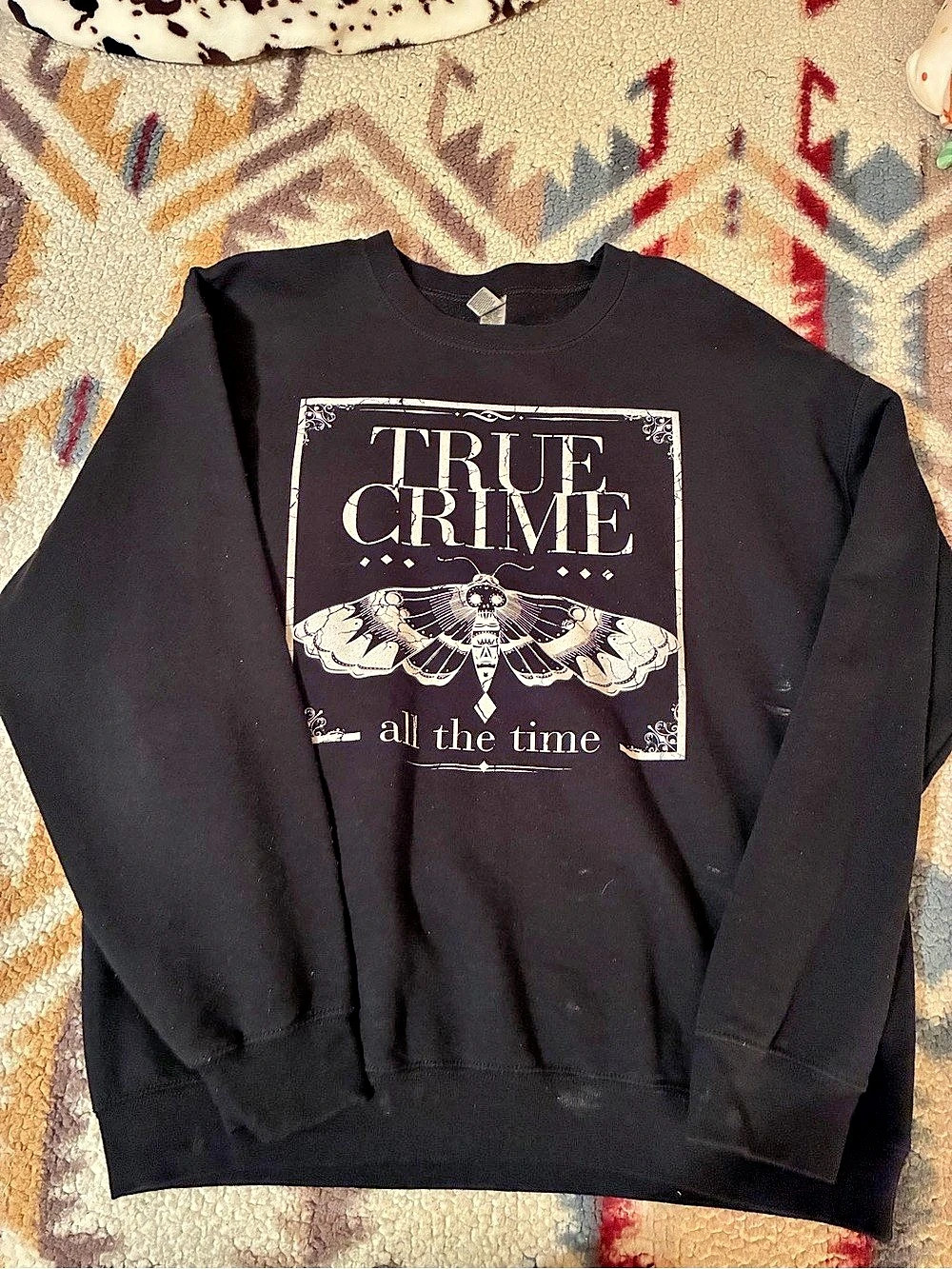 Large G B True Crime Graphic Sweatshirt Size Large